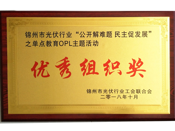 2018“公开解难题-民主促发展”之单点教育OPL主题活动优良组织奖
